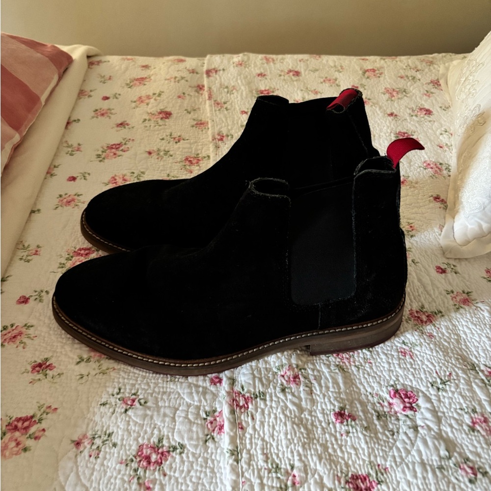 Black Suede Chelsea Boots